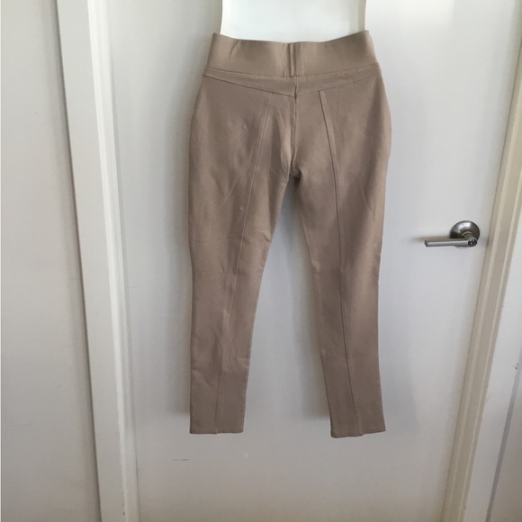 Chocolate U.S.A.  Stretch Cream Leggings Size Large $ 25 - Picture 7 of 8
